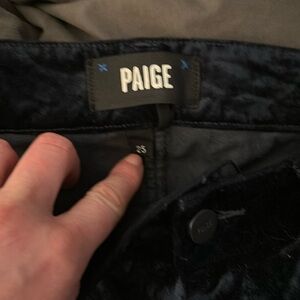 Paige navy blue, velvet pants
